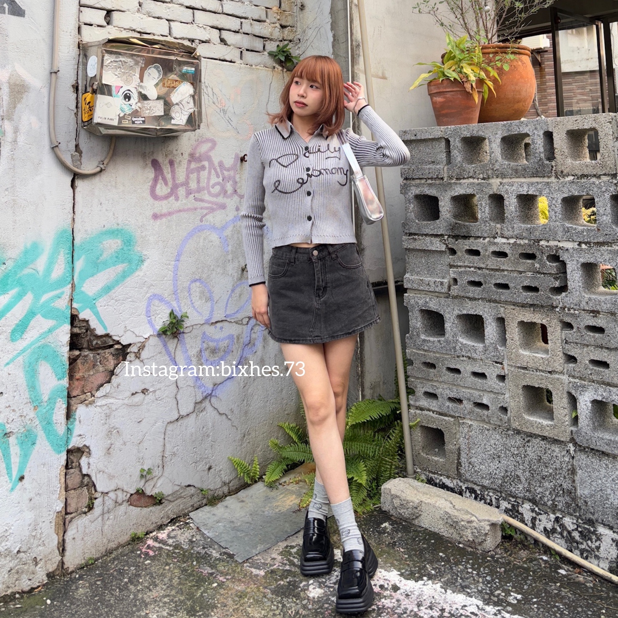 polo領排扣字母長T(B00124)