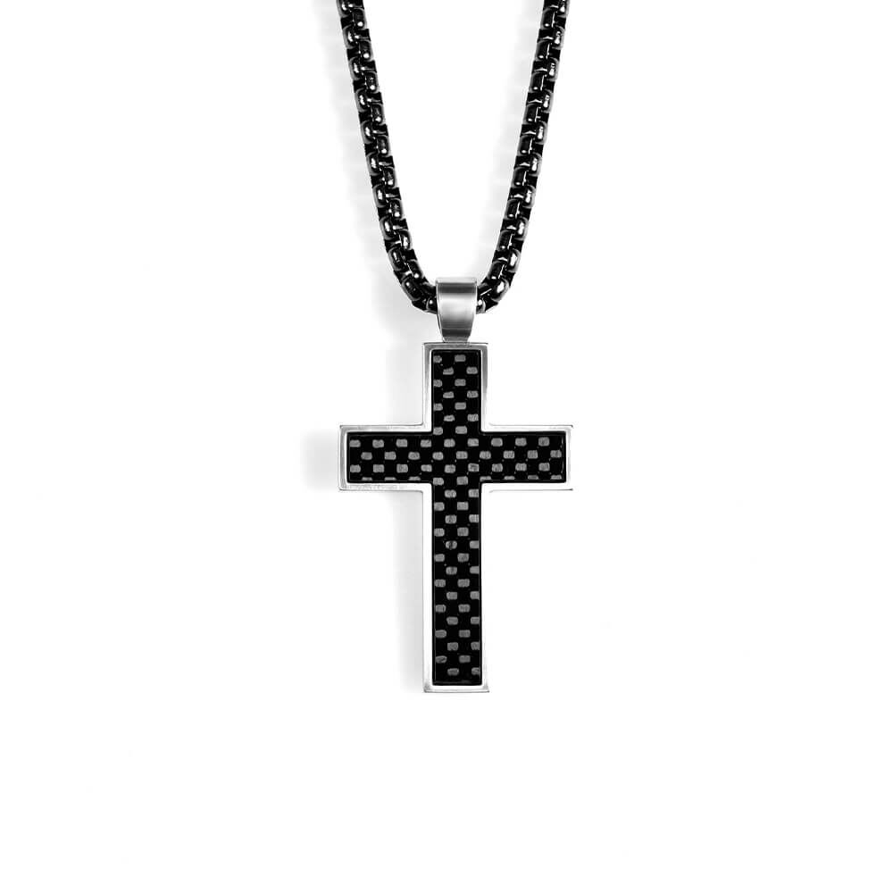科技黑十字架項鍊 個性項鍊/個性飾品/項鍊 - 新品