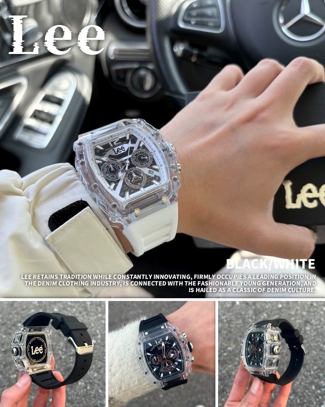 #現貨 LEE 開拓者系列 防水 石英機芯手錶 三眼腕錶 兩色 M479