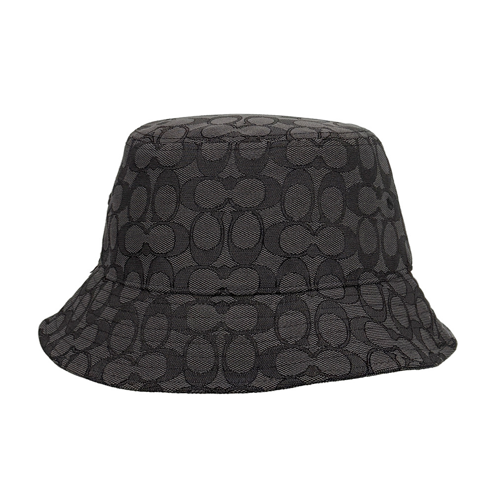 【COACH】滿版CC Logo 緹花布漁夫帽 XS-S  / M-L (炭灰色)CW765 CHR