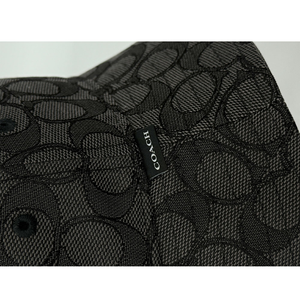 【COACH】滿版CC Logo 緹花布漁夫帽 XS-S  / M-L (炭灰色)CW765 CHR