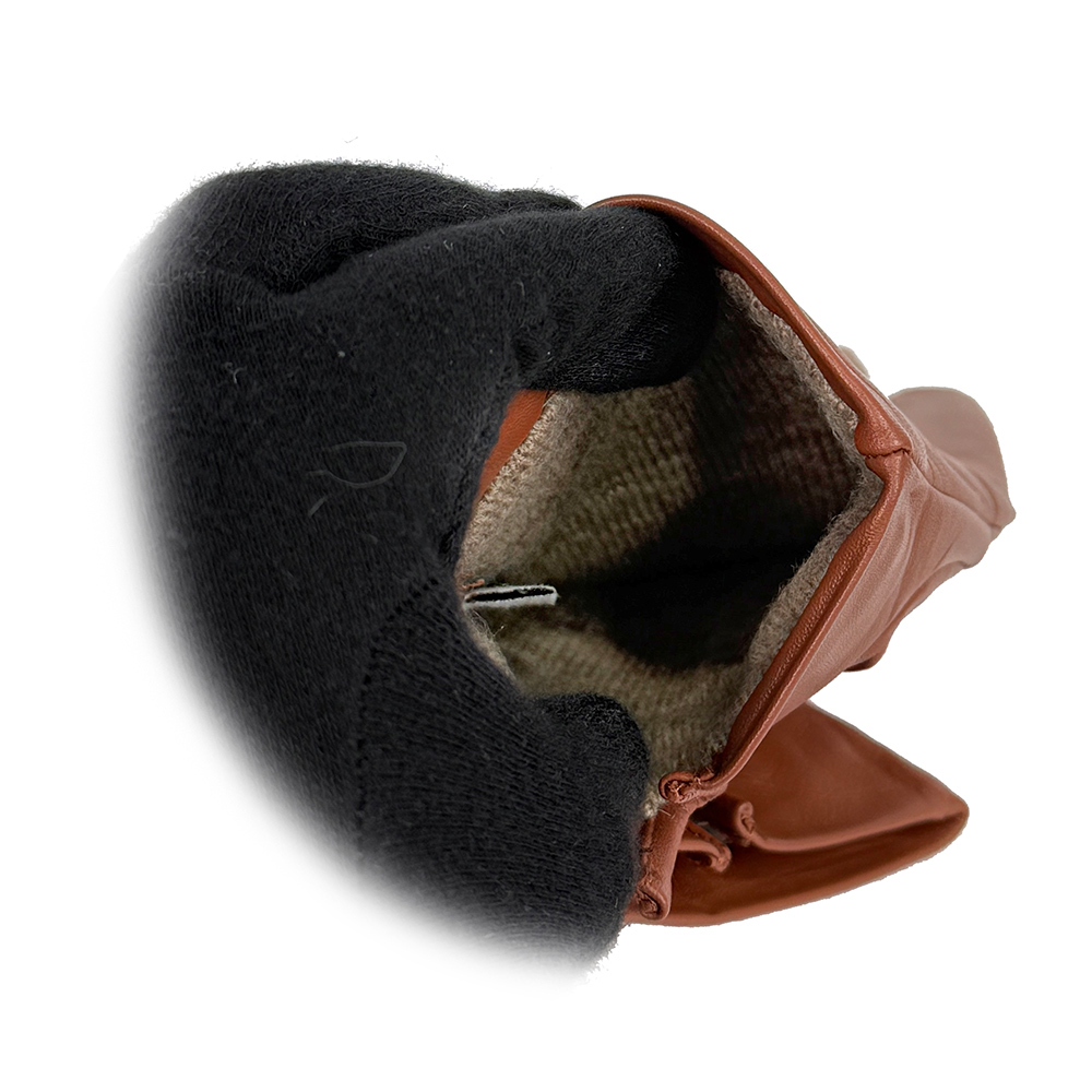 【COACH】女款壓印Logo 皮革智能手套 S / M (焦糖色)CV864 SAD