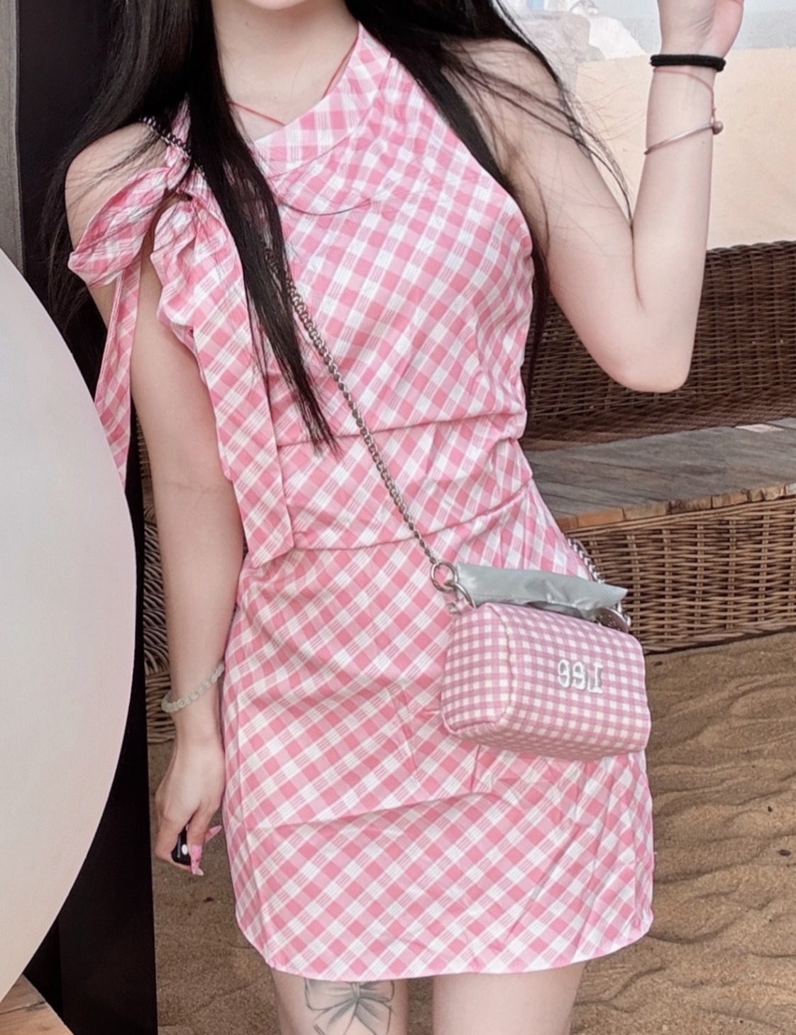 #現貨 LEE 迷你饅頭包 刺繡logo 附鍊條