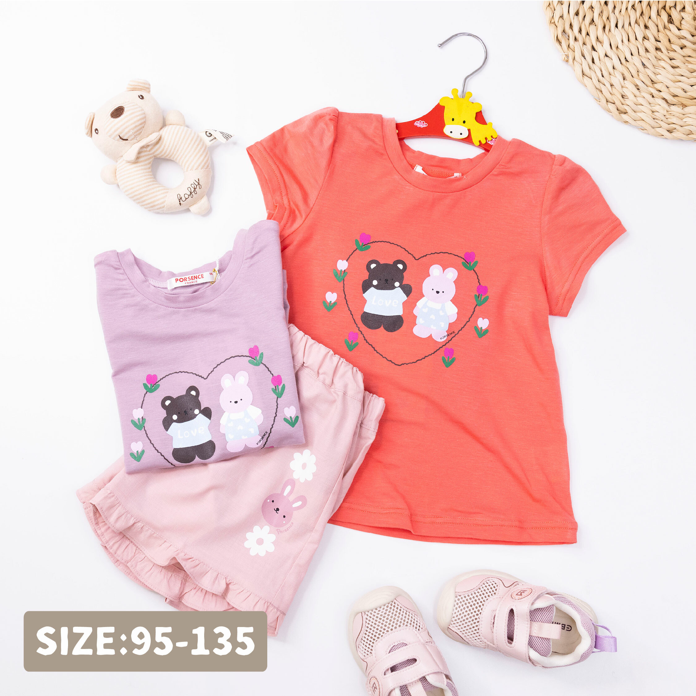 波紳士【22025】甜蜜小熊&兔兔親膚天絲上衣＊二色