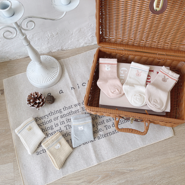 溫暖色系可愛圖襪子組