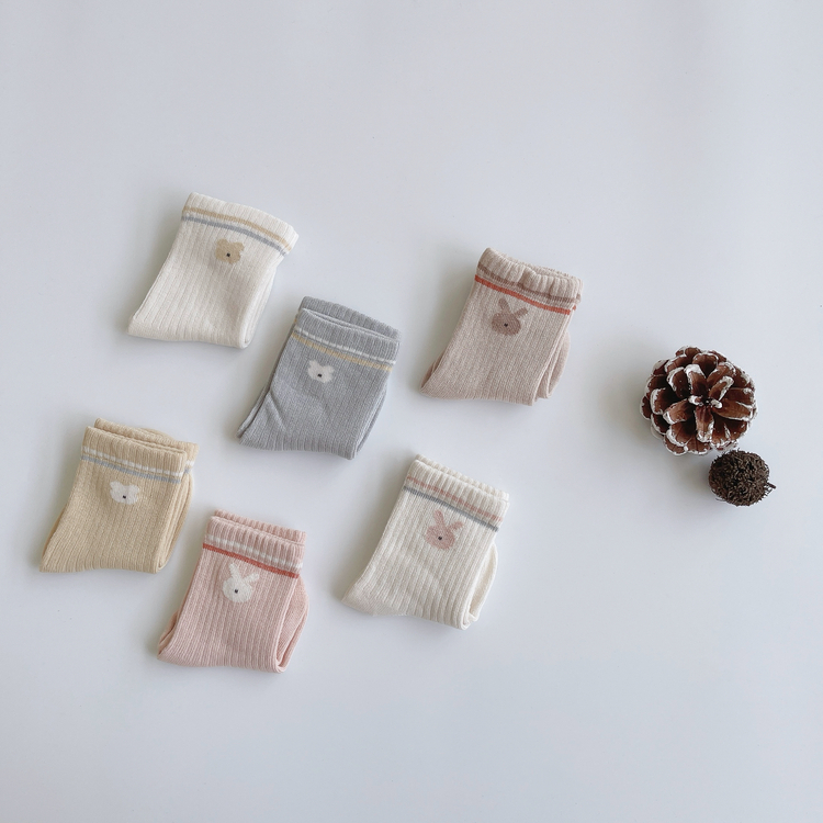 溫暖色系可愛圖襪子組
