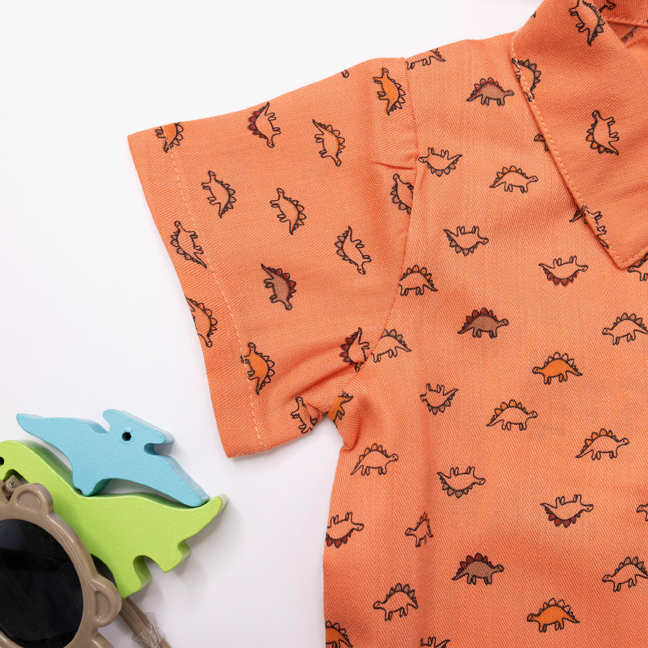 波紳士【22001】童趣滿版小恐龍POLO襯衫