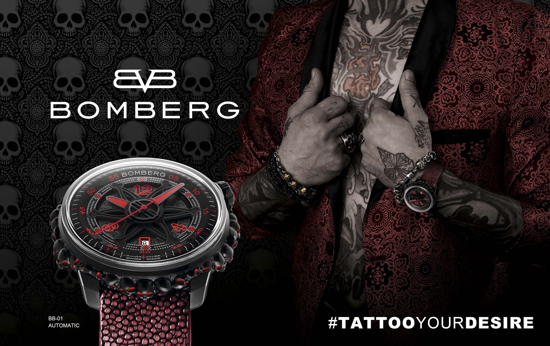 BB-01 自動機械系列 紅色骷髏魅影自動大三針-限量版_CT43APBA.25-2.11