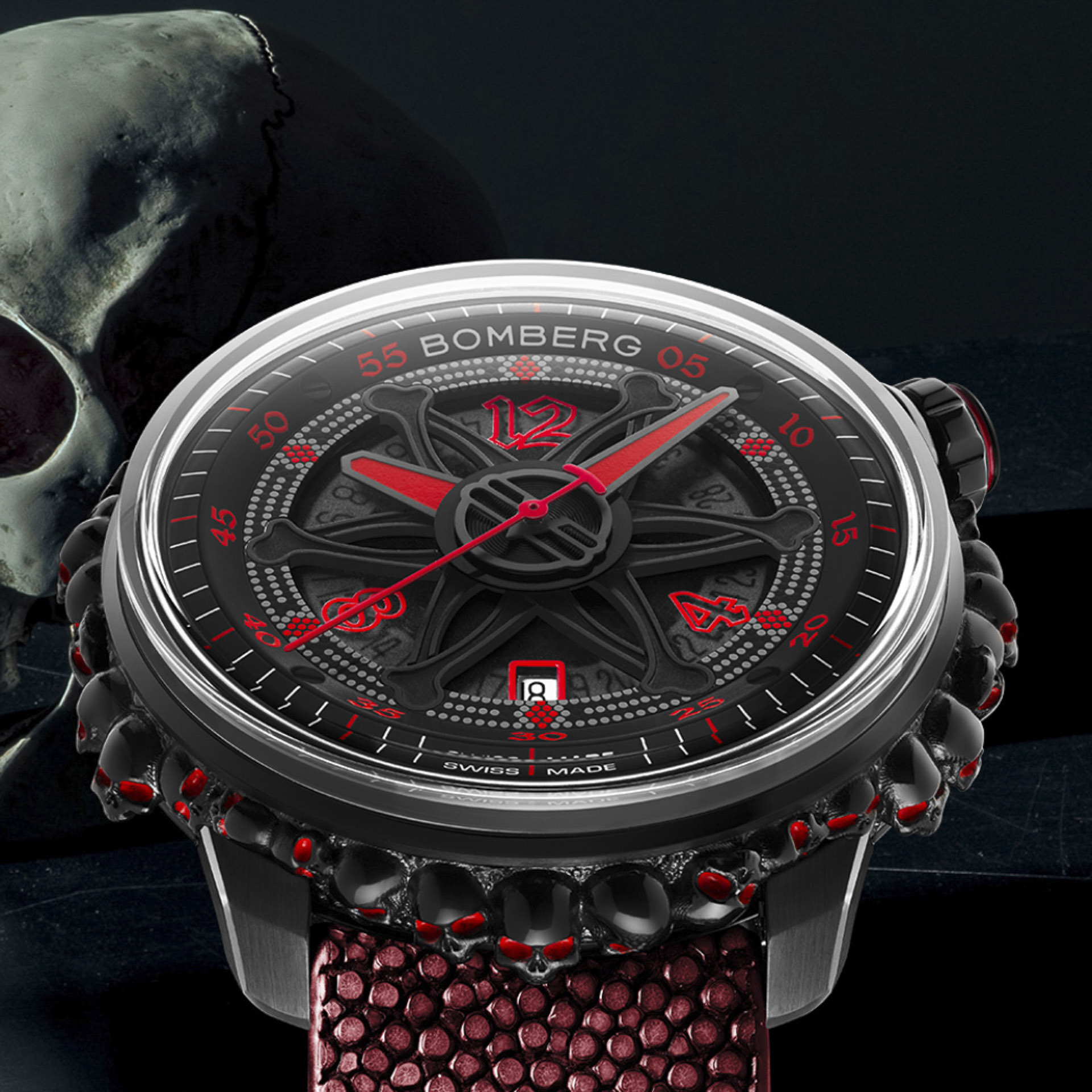 BB-01 自動機械系列 紅色骷髏魅影自動大三針-限量版_CT43APBA.25-2.11