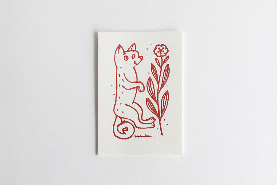 鹿兒島睦週邊-Letterpress Postcard 明信片 / 狗狗