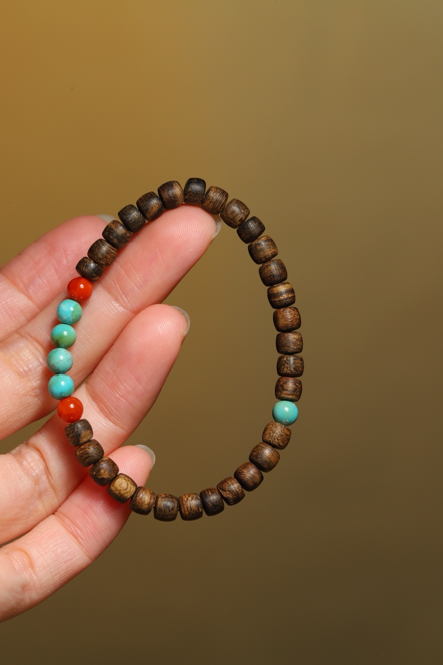 Old-style agarwood beads bracelet, specification 5✖️5mm