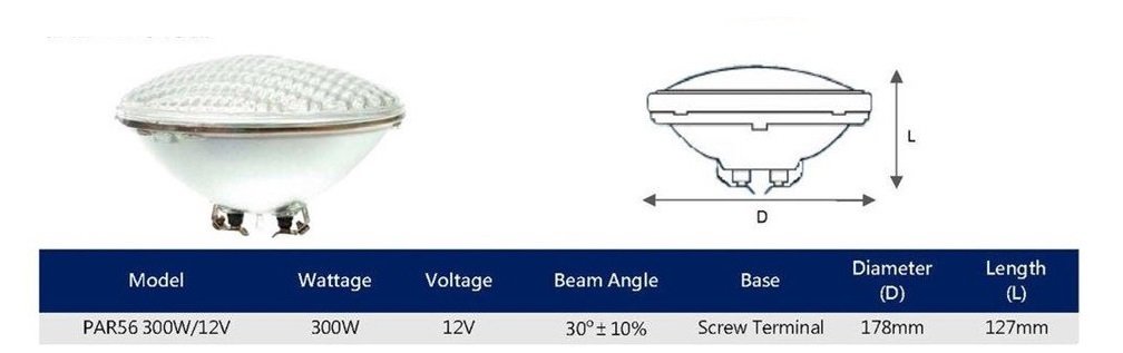 CROMPTON PAR56 12V 300W WFL 泳池燈