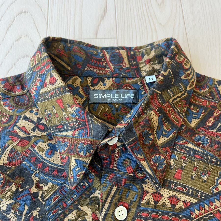 Simple Life 深啡色埃及圖案長袖上衣