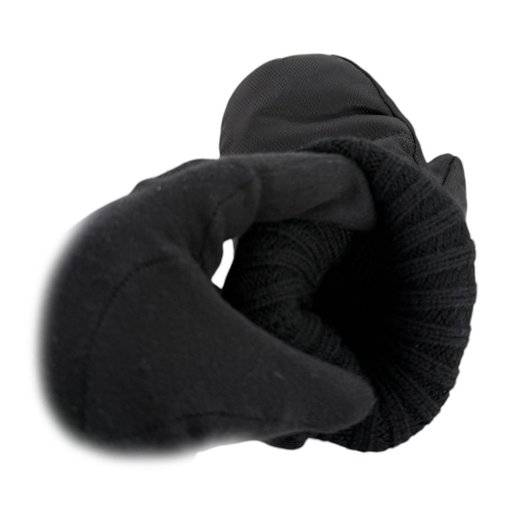 【COACH】Signature Puffer 尼龍澎澎手套 S/M(黑色)CW762 BLK