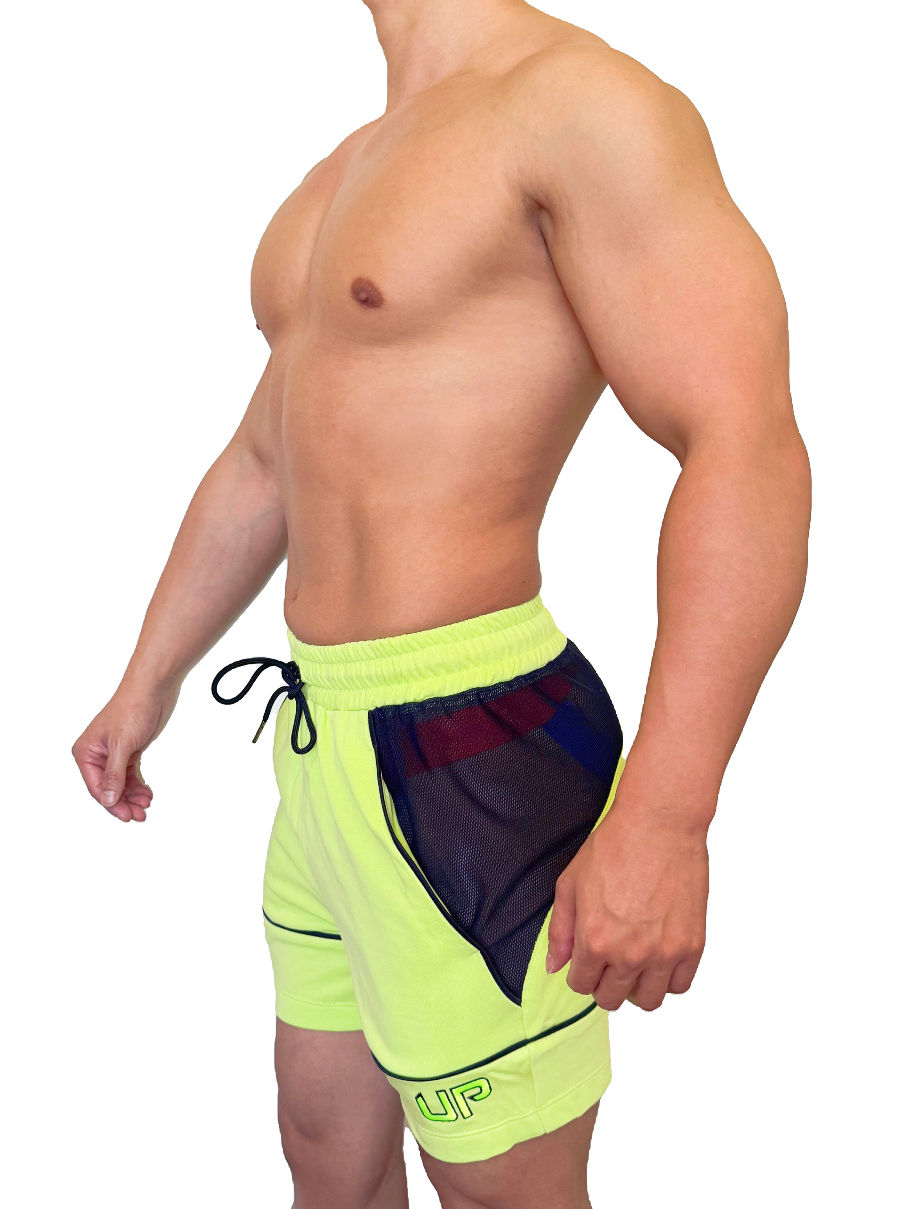 2025 全新色系 - UP For Fun Max 棉短褲 青檸綠/透視藍