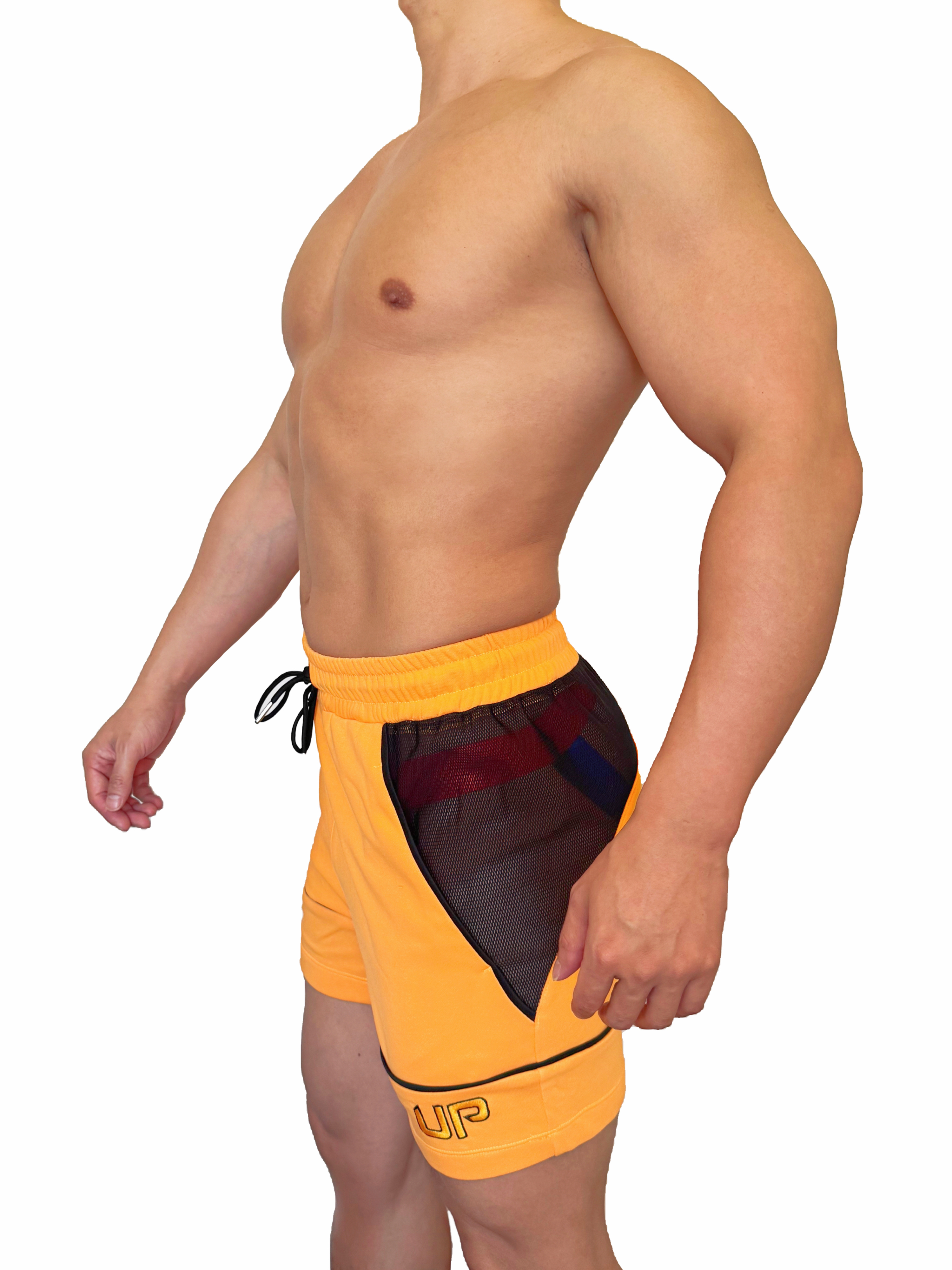 2025 全新色系 - UP For Fun Max 棉短褲 柑橘橙/透視黑