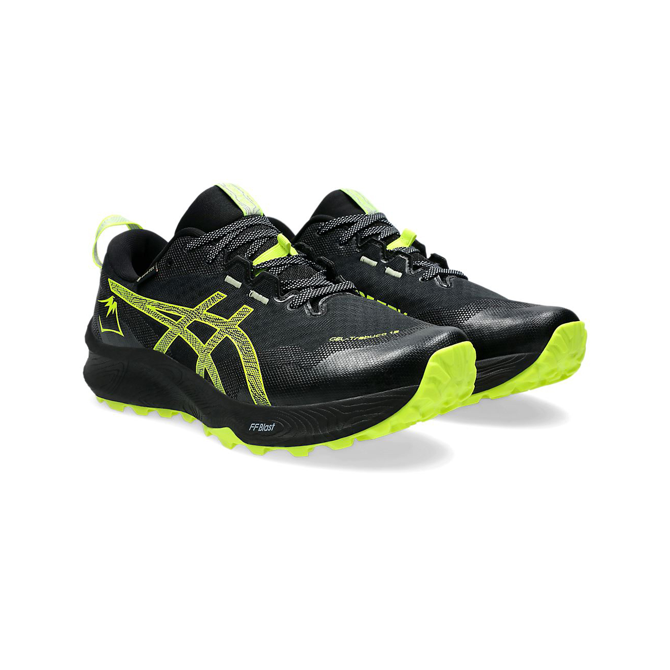 男鞋 ASICS GEL-TRABUCO 12 GTX GORE-TEX 黑綠 機能 防水 越野 慢跑鞋【1011B801-003】