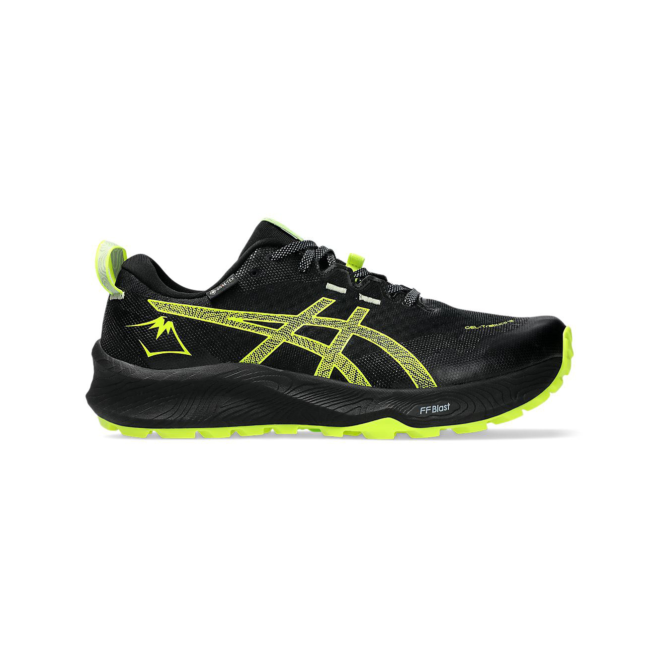 男鞋 ASICS GEL-TRABUCO 12 GTX GORE-TEX 黑綠 機能 防水 越野 慢跑鞋【1011B801-003】