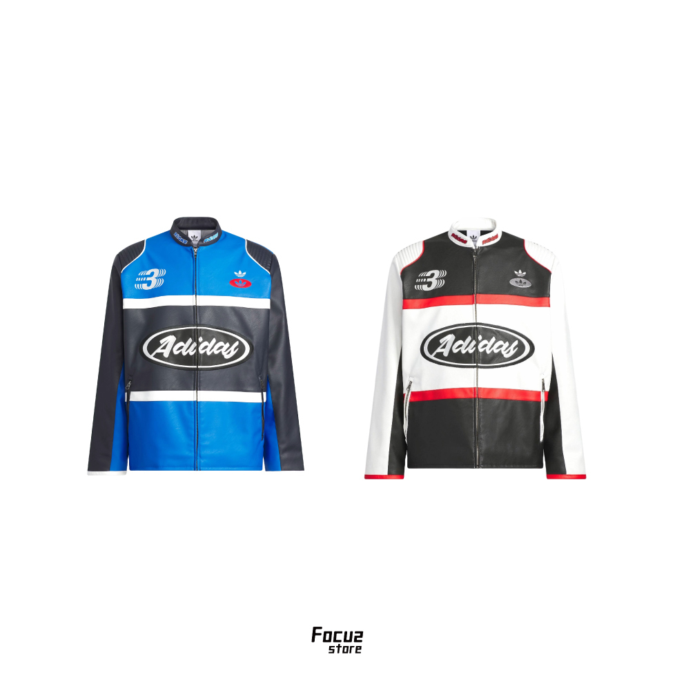 【Focus Store】預購 Adidas Originals SS25 Racing PLEATHER JACKET 仿皮賽車外套 兩色 JM8031 / JM8032