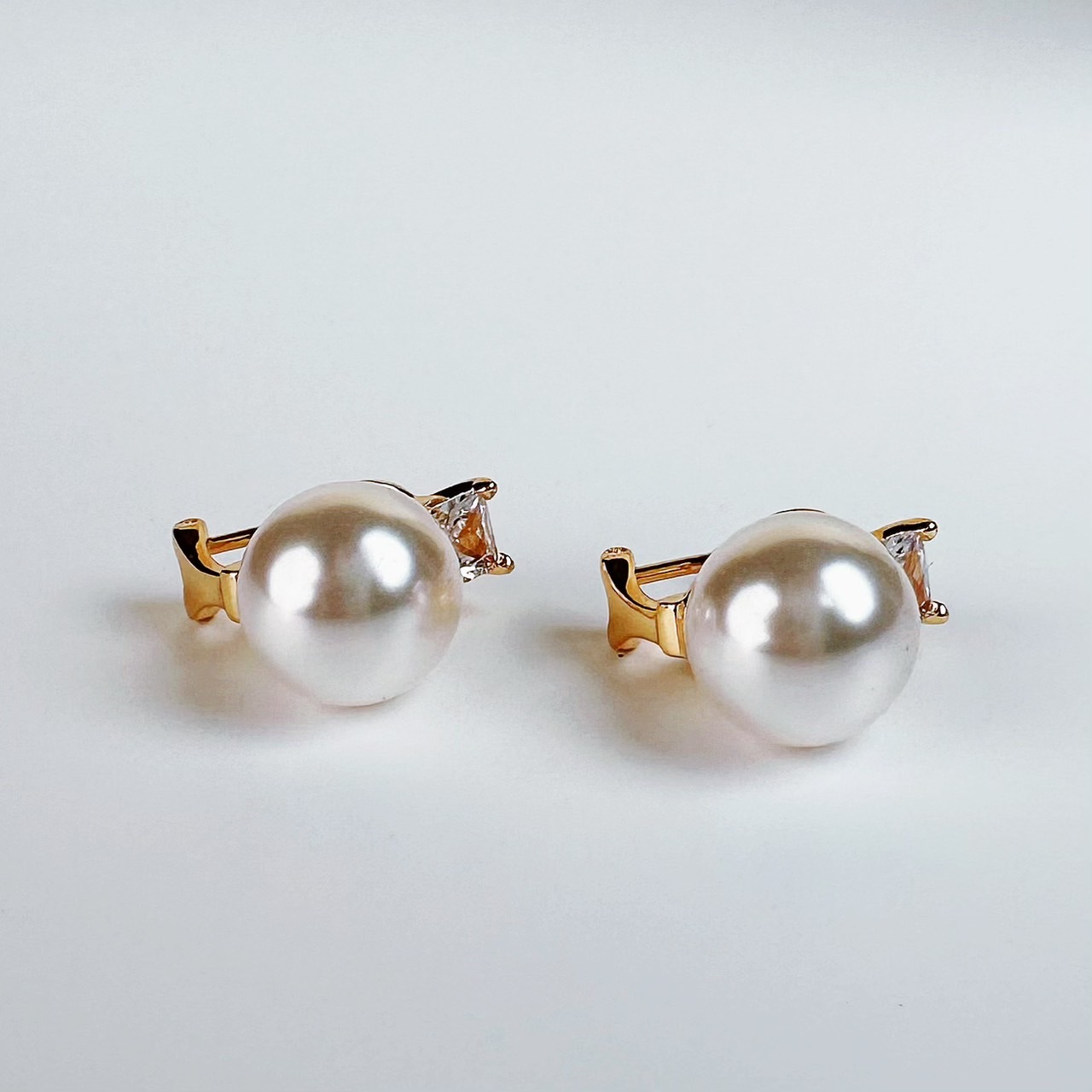 伊絲塔爾珍珠方鑽耳環