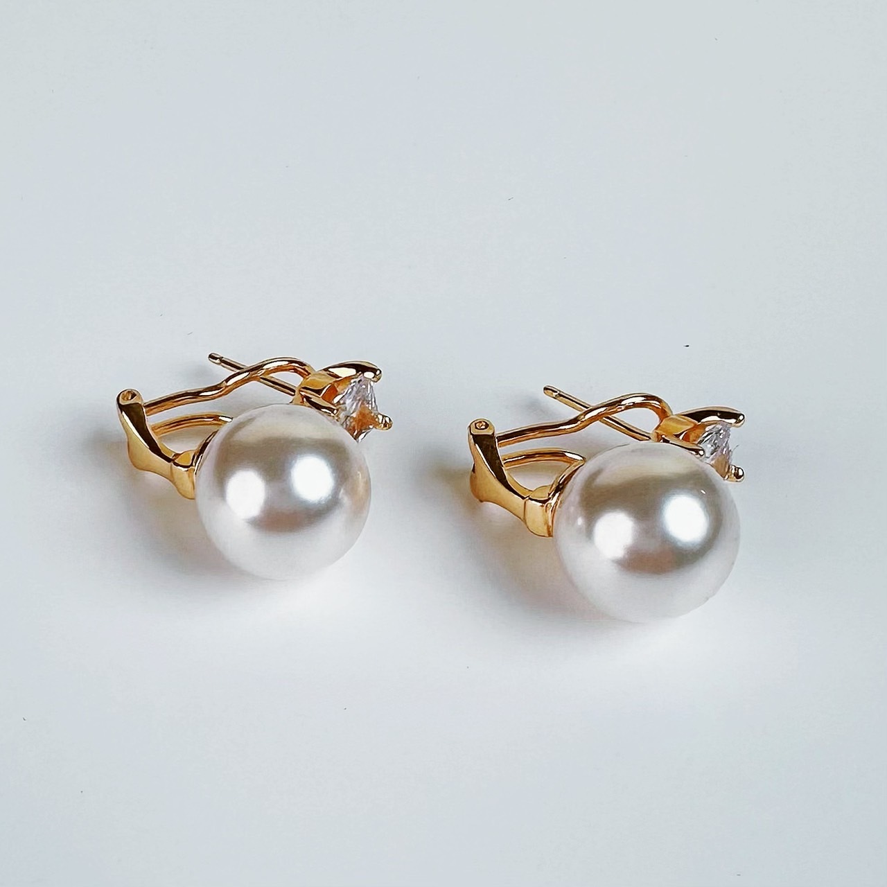 伊絲塔爾珍珠方鑽耳環