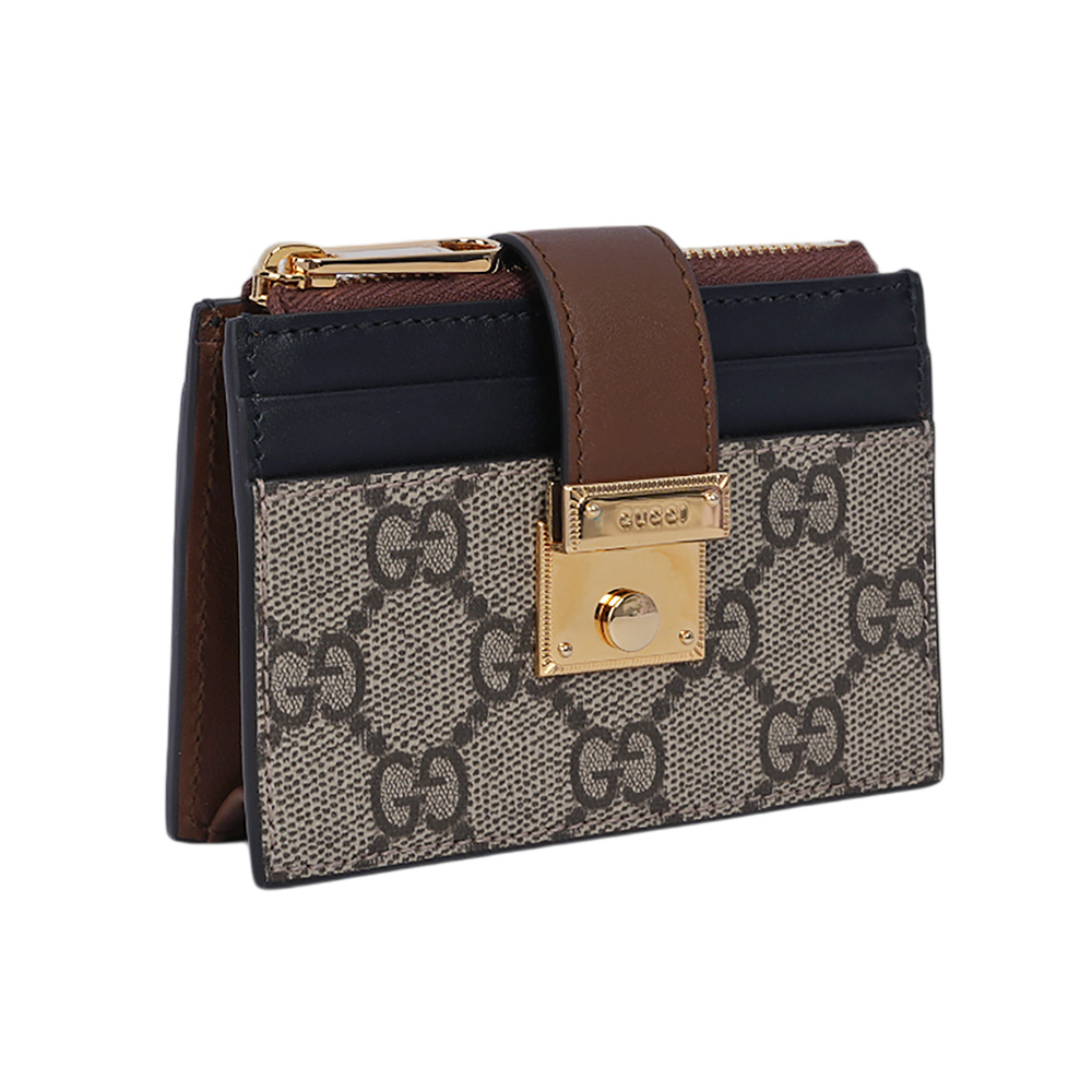 【GUCCI】Padlock 鎖釦設計附證件夾層拉鍊卡夾包/零錢包