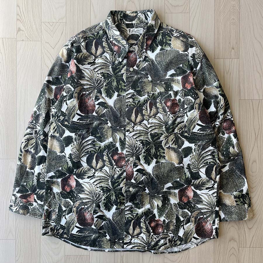 Reckless墨綠色果實及葉紋圖案長袖上衣