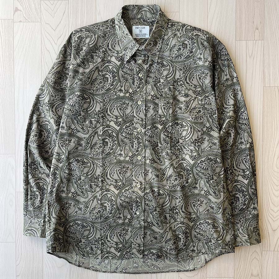 Pao Club綠色葉紋長袖花恤