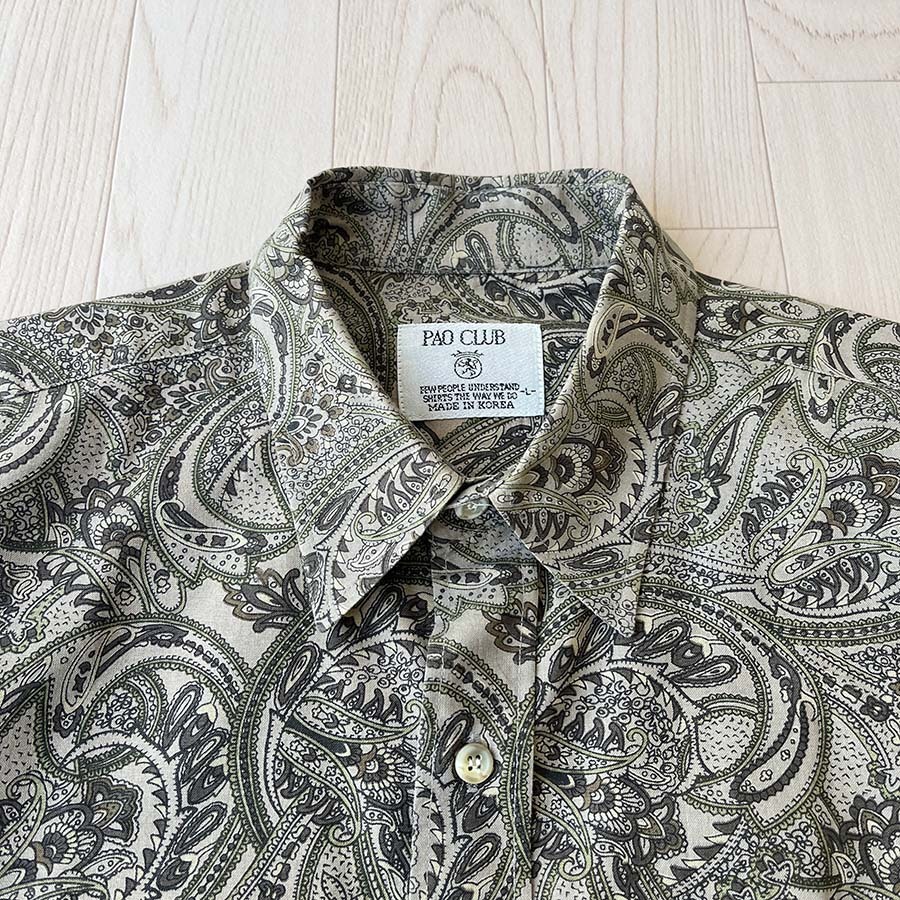 Pao Club綠色葉紋長袖花恤