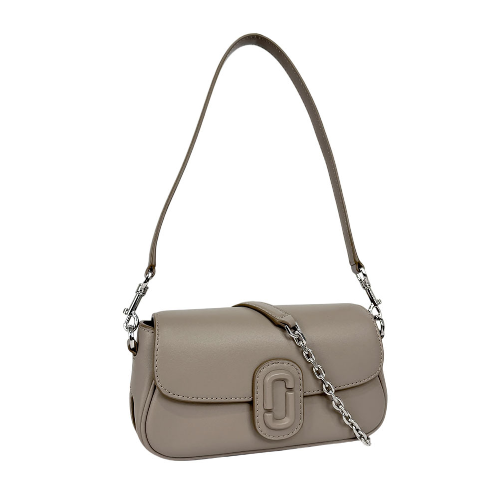 【MARC JACOBS】THE CLOVER 平滑皮革翻蓋二用包(水泥灰)2P4HSH035H02 055