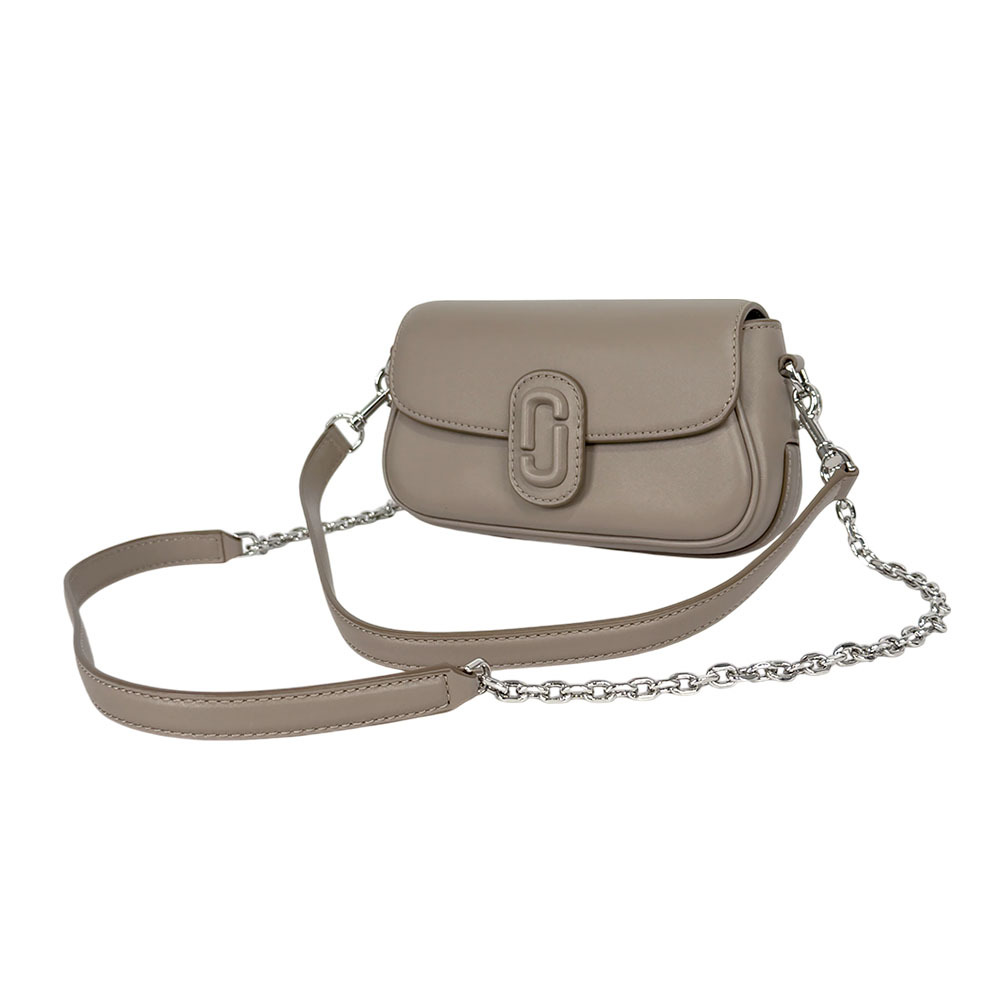 【MARC JACOBS】THE CLOVER 平滑皮革翻蓋二用包(水泥灰)2P4HSH035H02 055