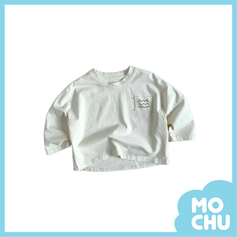 字母標籤長袖上衣(二色)