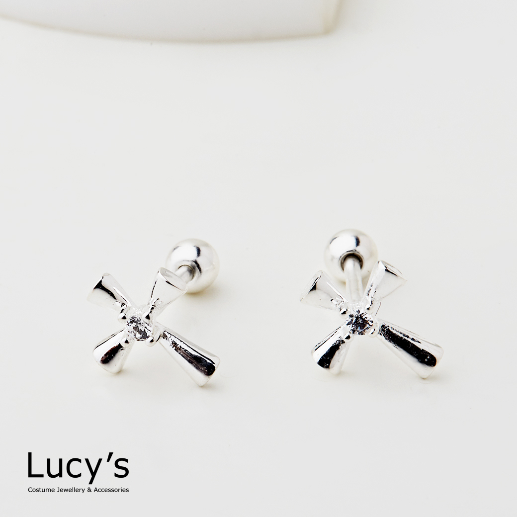 925純銀 信仰之光 轉珠耳環 (107135)