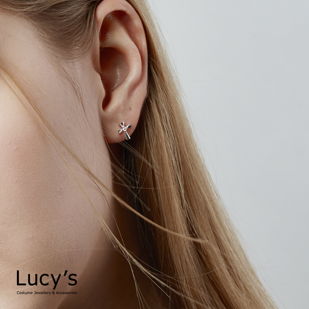 925純銀 信仰之光 轉珠耳環 (107135)