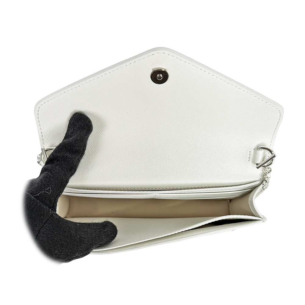 【MARC JACOBS】The Longshot DTM 防刮皮革信封造型皮夾式鍊包 WOC(白色)2F3SMN053S07 100