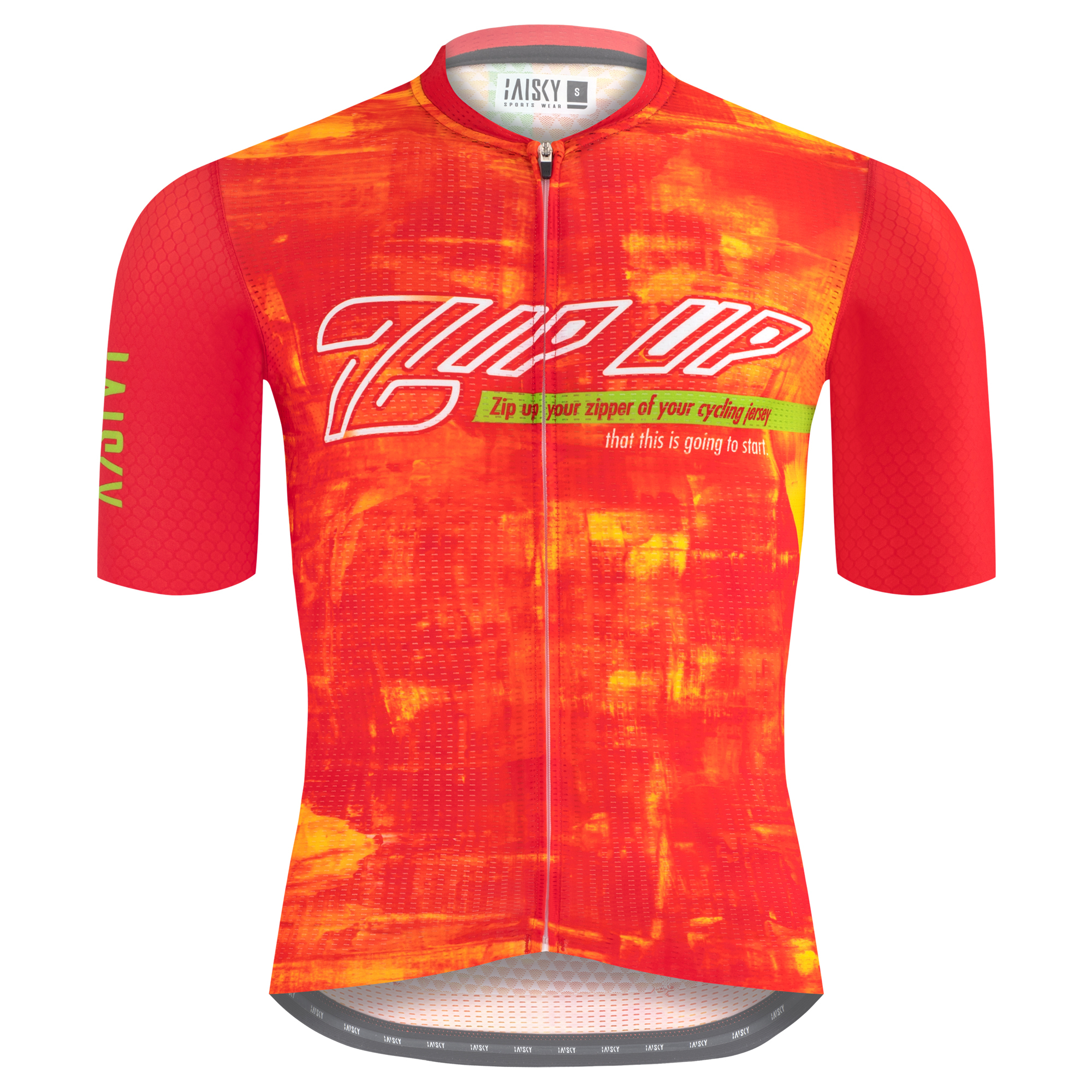 男款空力短車衣 赤焰 橘