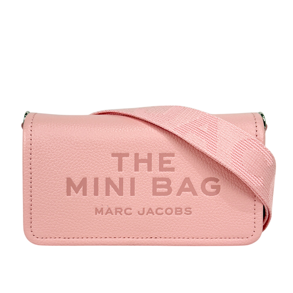 【MARC JACOBS】粒面皮革迷你斜背包WOC/手拿包(蝴蝶結粉)2S4SMN080S02 669