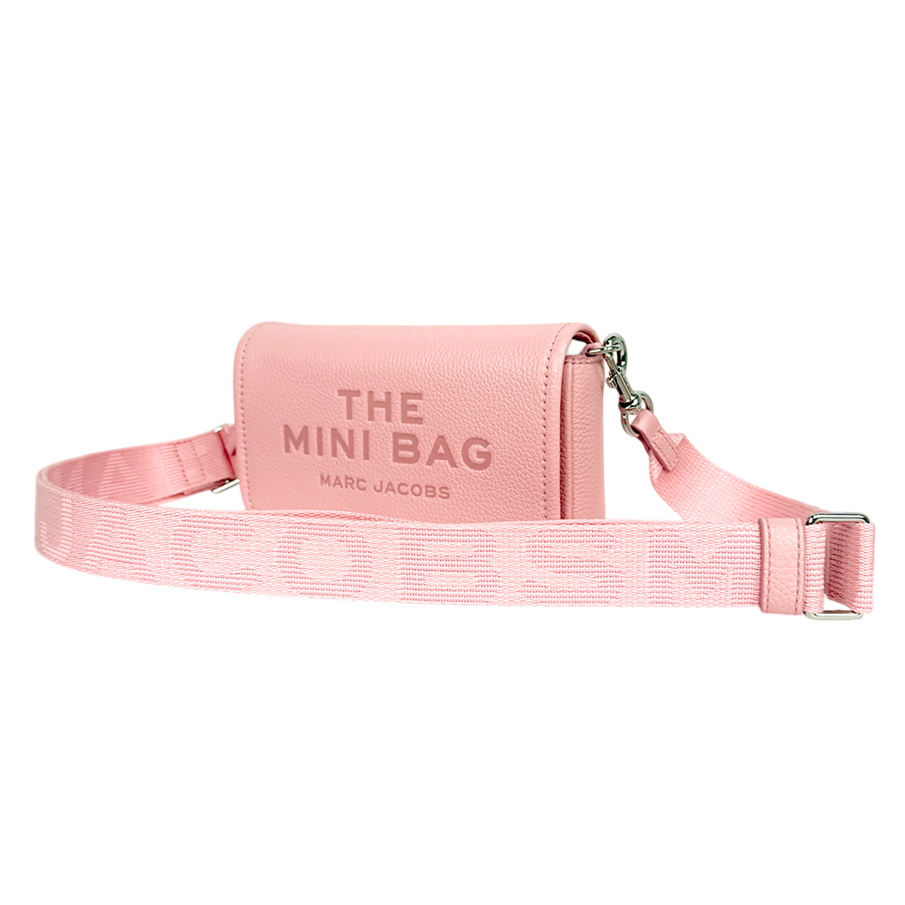 【MARC JACOBS】粒面皮革迷你斜背包WOC/手拿包(蝴蝶結粉)2S4SMN080S02 669