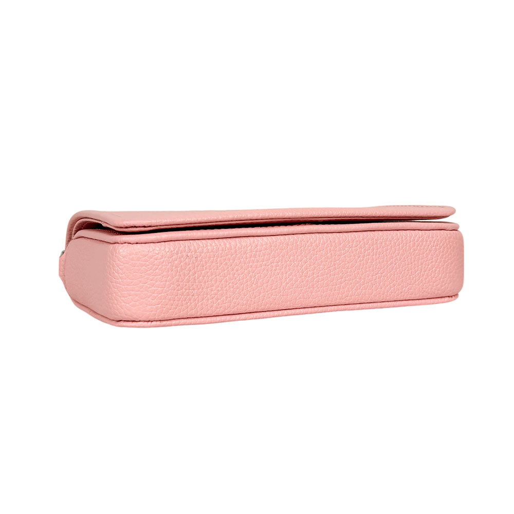 【MARC JACOBS】粒面皮革迷你斜背包WOC/手拿包(蝴蝶結粉)2S4SMN080S02 669