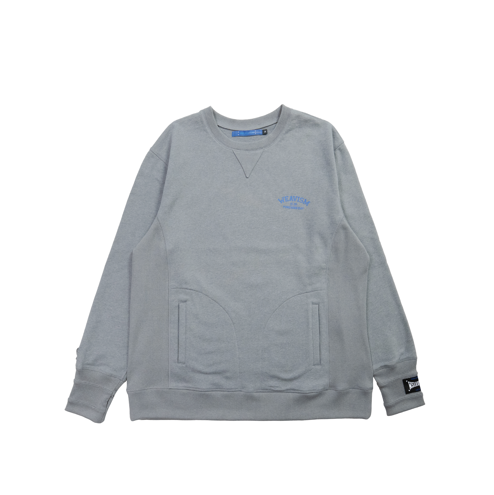 訓練日袖口拼接衛衣-雜訊灰