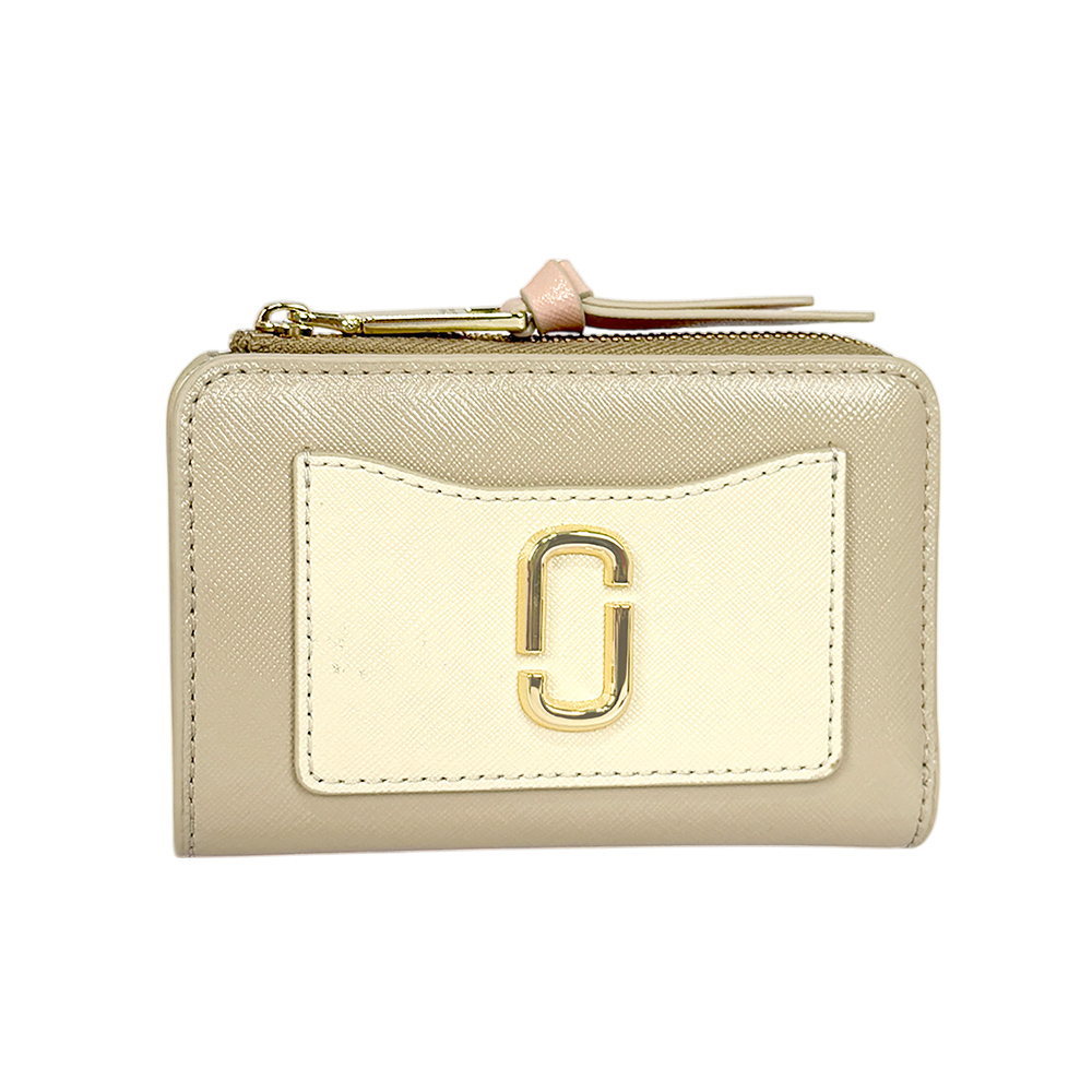 【MARC JACOBS】The Utility Snapshot 撞色防刮皮革暗釦二折短夾