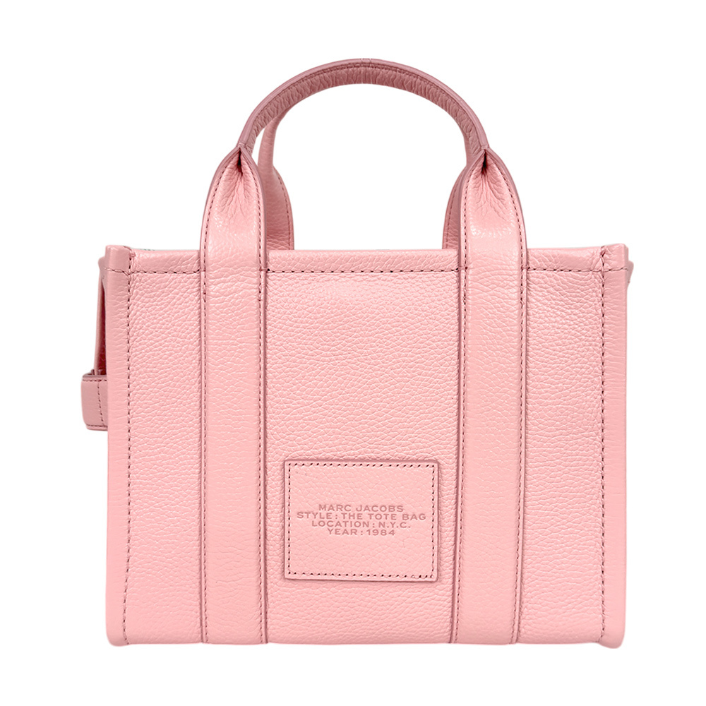 【MARC JACOBS】THE LEATHER TOTE 粒面皮革小款托特包(蝴蝶結粉)H009L01SP21 669