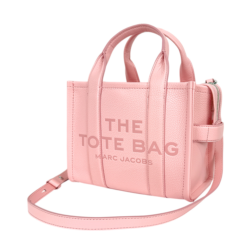 【MARC JACOBS】THE LEATHER TOTE 粒面皮革小款托特包(蝴蝶結粉)H009L01SP21 669