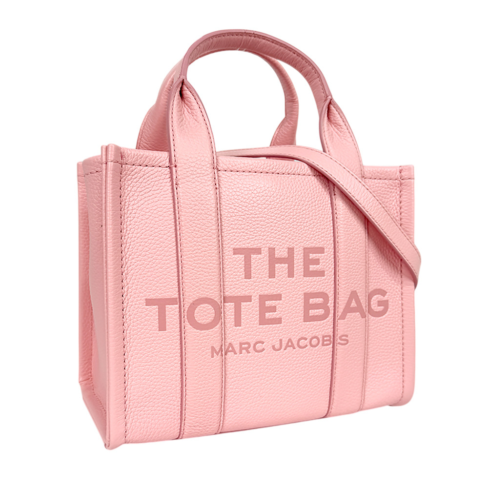 【MARC JACOBS】THE LEATHER TOTE 粒面皮革小款托特包(蝴蝶結粉)H009L01SP21 669