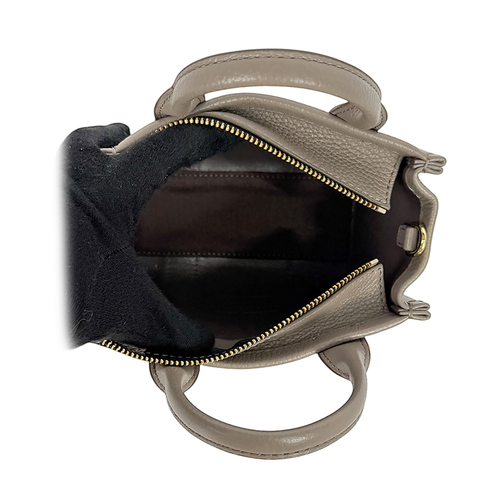 【MARC JACOBS】THE LEATHER TOTE 粒面皮革迷你托特包(水泥灰)H053L01RE22 055