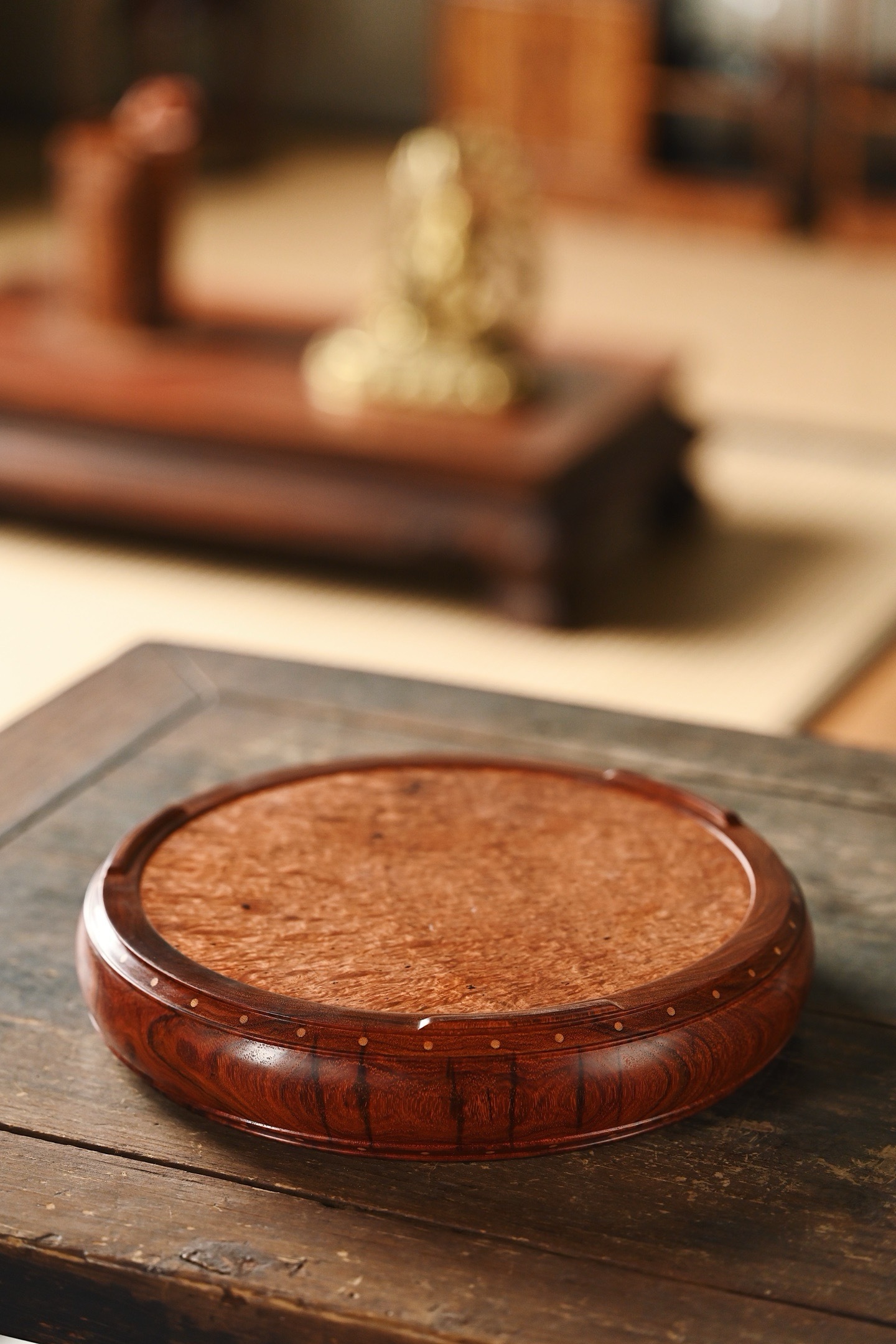 Huanghuali x red sandalwood x Burmese flower "dry teapot holder"