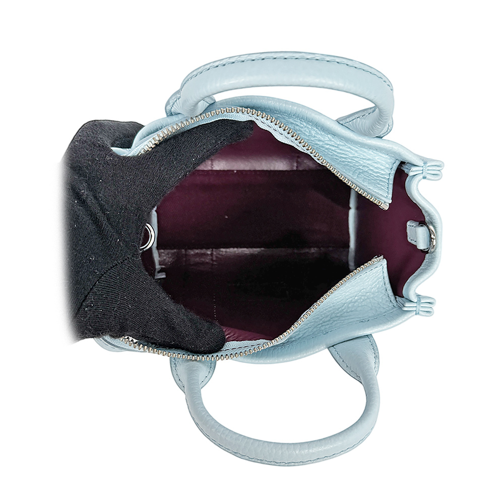 【MARC JACOBS】THE LEATHER TOTE 粒面皮革迷你托特包(雲藍色)H053L01RE22 465