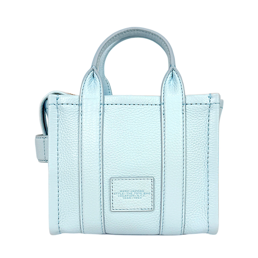 【MARC JACOBS】THE LEATHER TOTE 粒面皮革迷你托特包(雲藍色)H053L01RE22 465