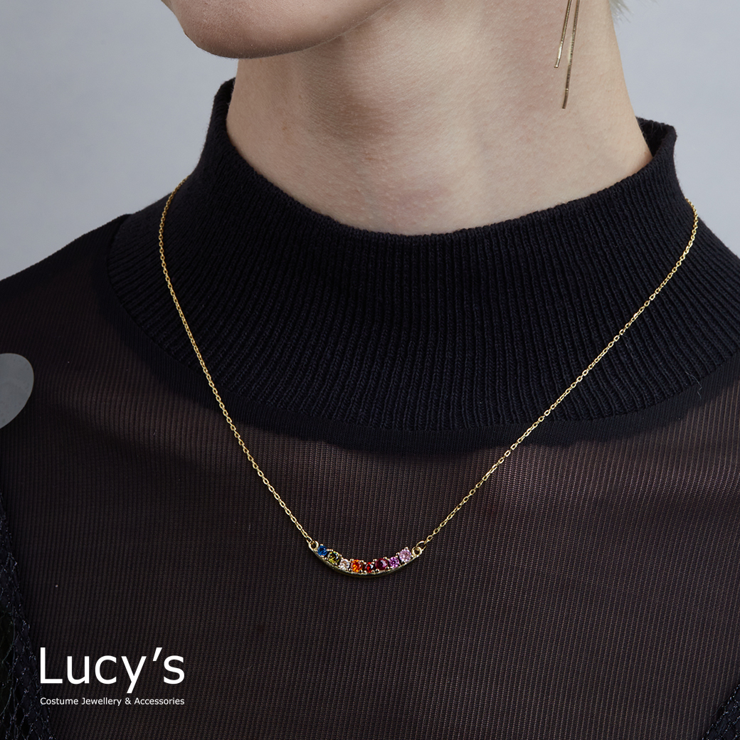 925純銀 幻彩弧影 項鍊 (二色) (119243/119244)