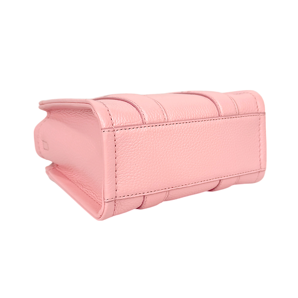 【MARC JACOBS】THE LEATHER TOTE 粒面皮革迷你托特包(蝴蝶結粉)H053L01RE22 669